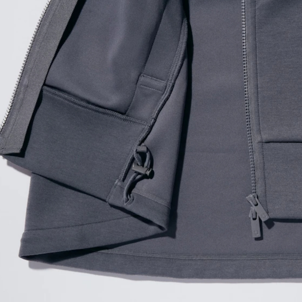 +J UNIQLO x Jil Sander Dry Sweat Full Zip-Up Hoodie, Size XL, Gray, Rare Item - Picture 10 of 15